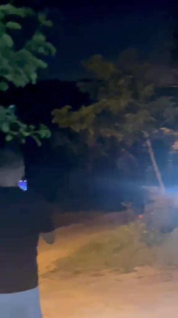 Köye inen ayı köylülere heyecan ve korku yaşattı