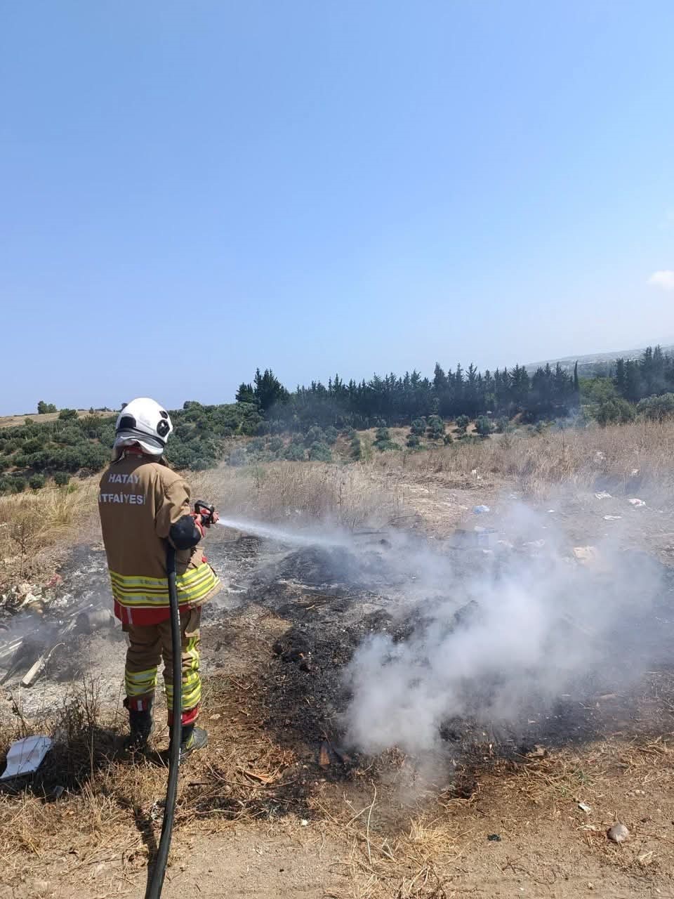 Arsuz’da çöplük yangını