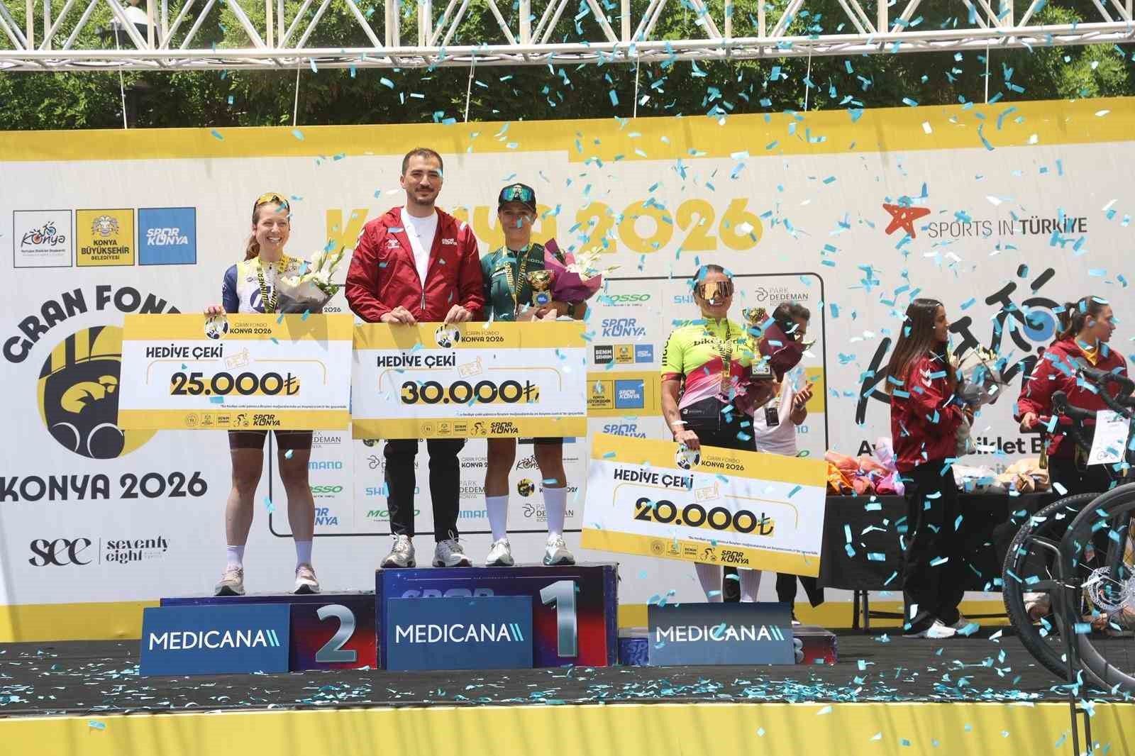 Avrupa bisiklet başkenti Konya’da Granfondo bisiklet yol yarışı heyecanı yaşandı