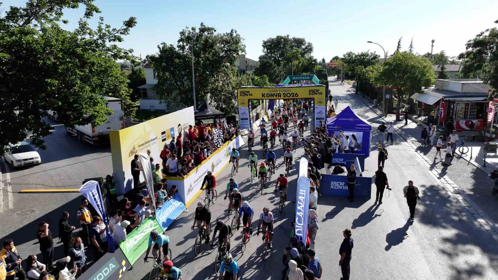 Avrupa bisiklet başkenti Konya’da Granfondo bisiklet yol yarışı heyecanı yaşandı