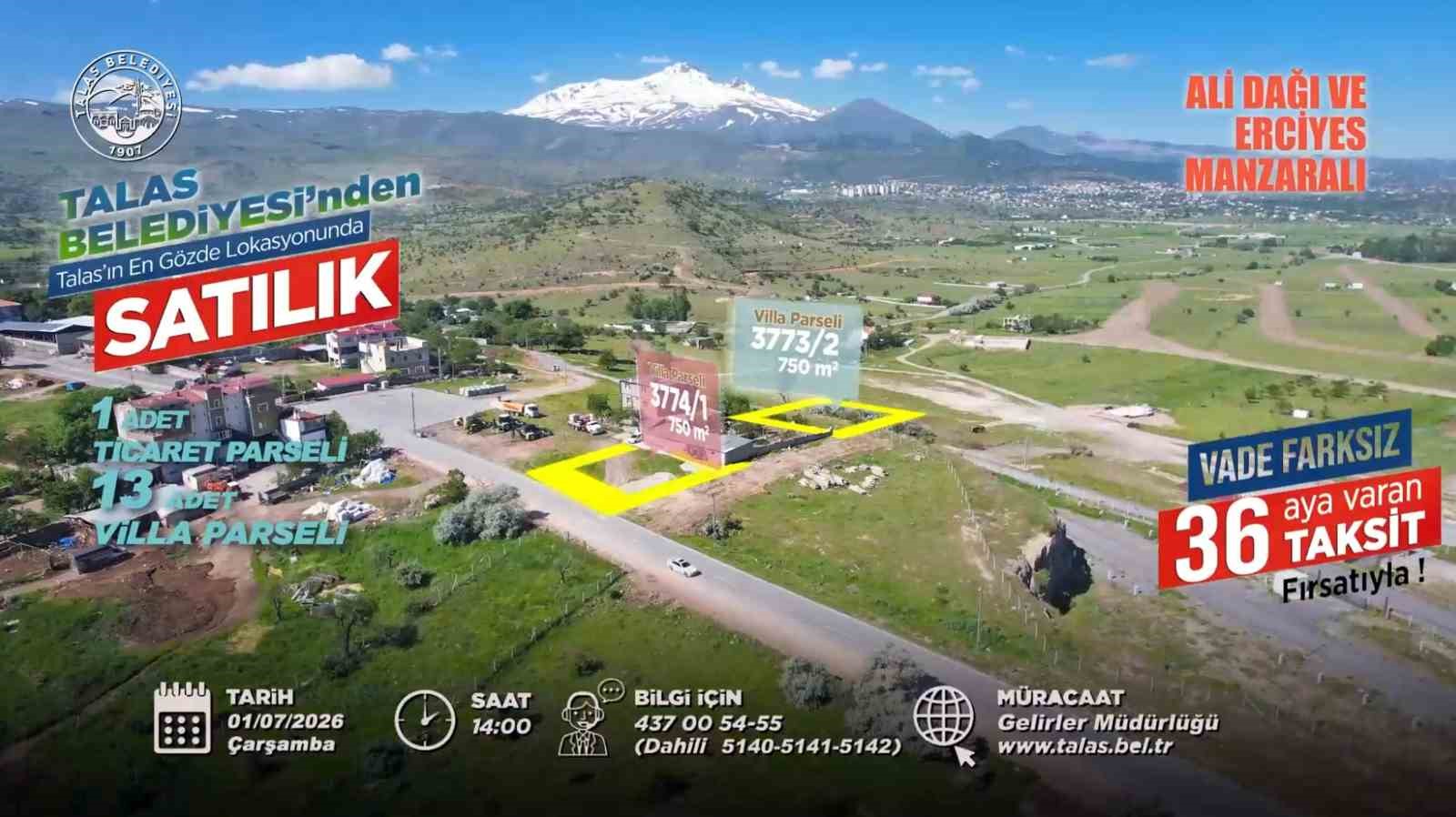 Talas’ta konut, ticaret ve villa arsası fırsatına sayılı günler