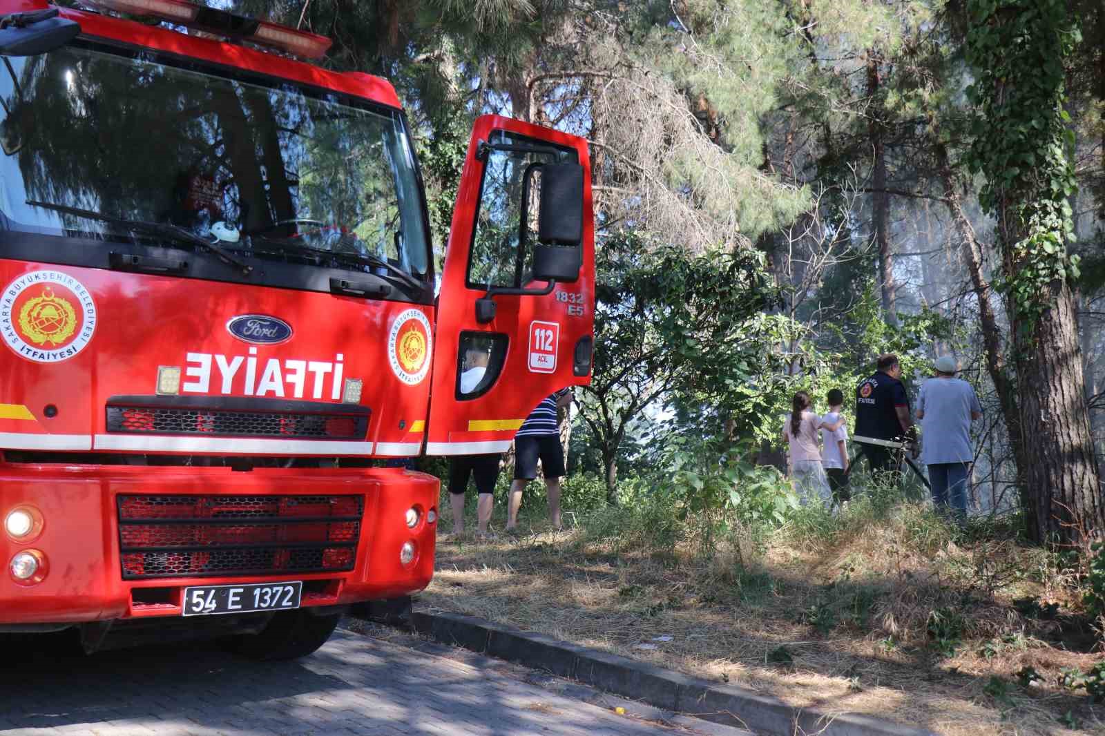 Sakarya’da ağaçlık alanda korkutan yangın