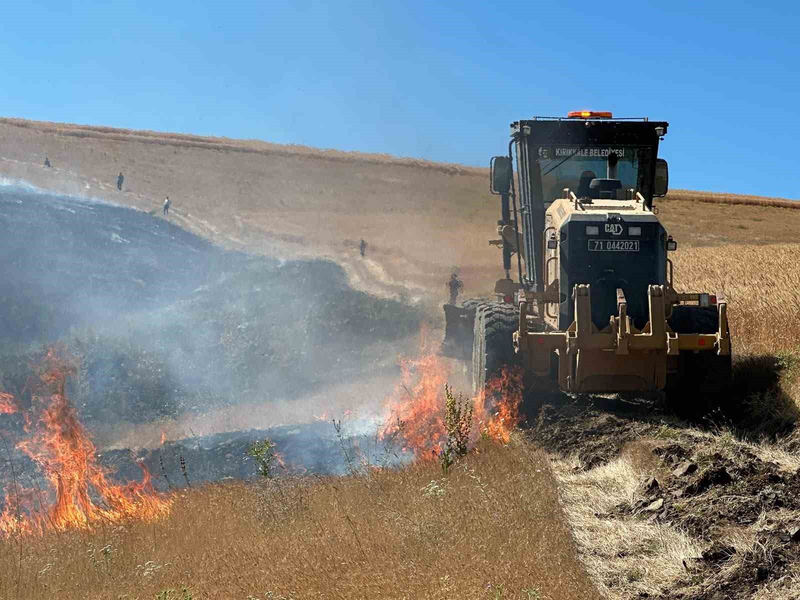 Kırıkkale’de anız yangını