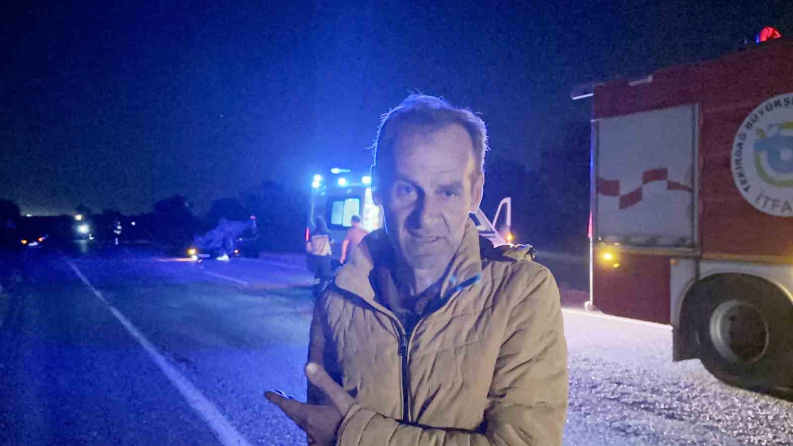 Römorka çarpan otomobil takla attı: 1 yaralı