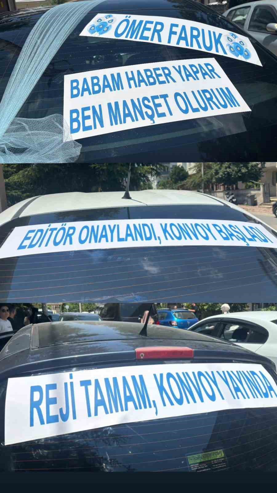 Medya camiasını buluşturan düğünde esprili gönderme