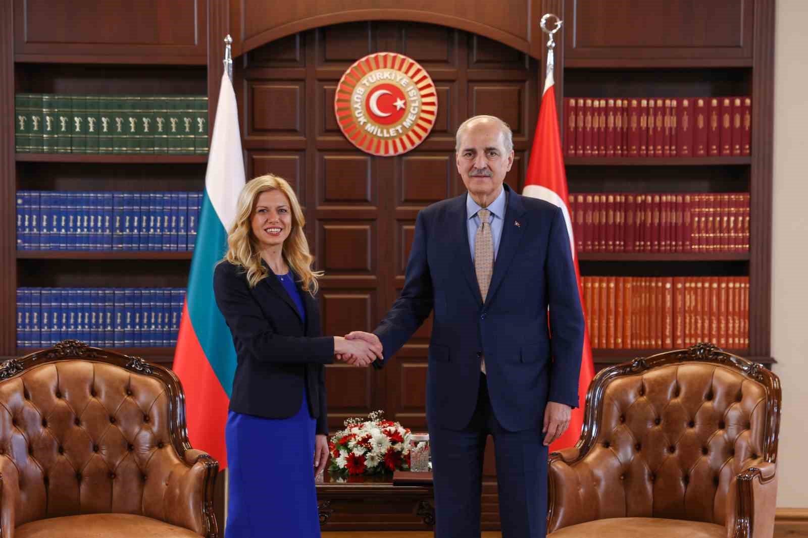TBMM Başkanı Kurtulmuş, Bulgaristan Ulusal Meclisi Başkanı Dotsova ile görüştü