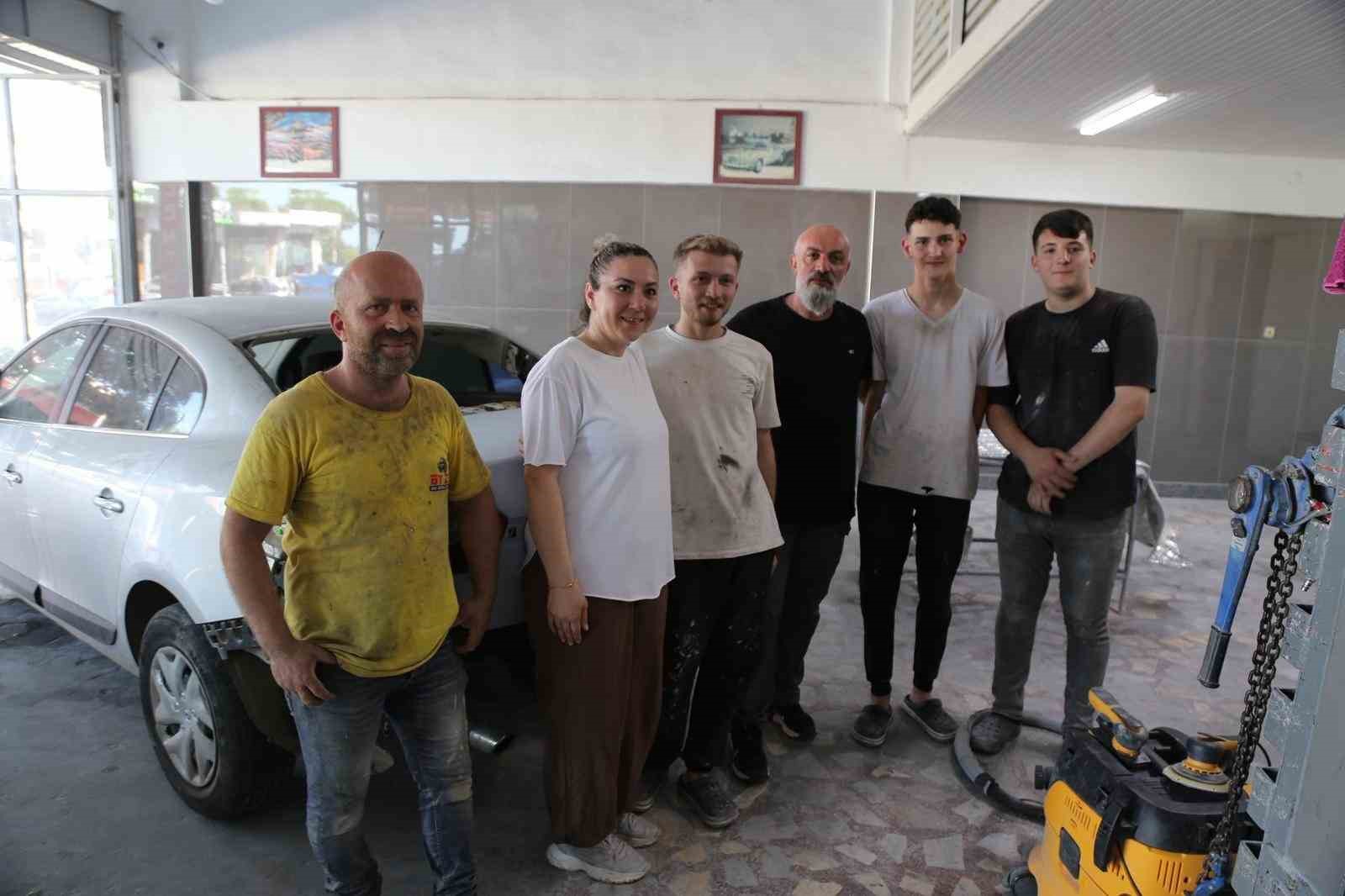 Erkek egemen sanayinin kadın kaporta ustası