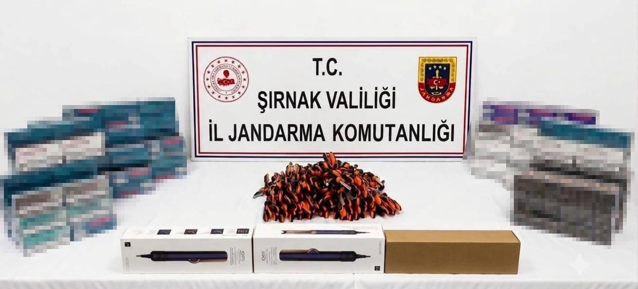 Şırnak’ta jandarma ekipleri 18 milyon 764 bin liralık kaçak malzeme ele geçirildi
