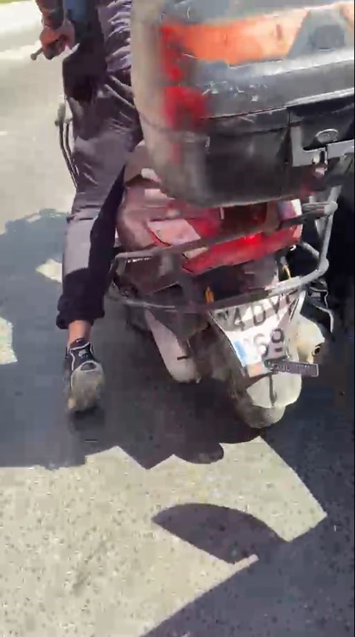 Beylikdüzü’nde trafikte yakalamamak için plakasına zarar veren motosikletliye 320 bin TL para cezası