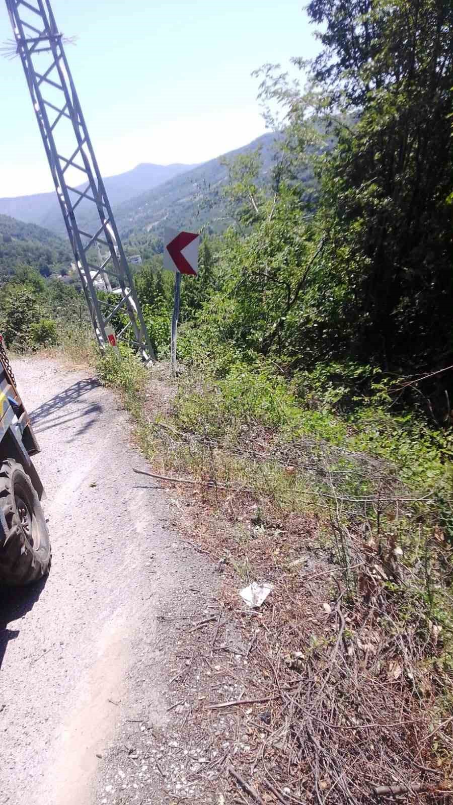 Ormanlık alana uçan otomobildeki 3 kişi yaralandı