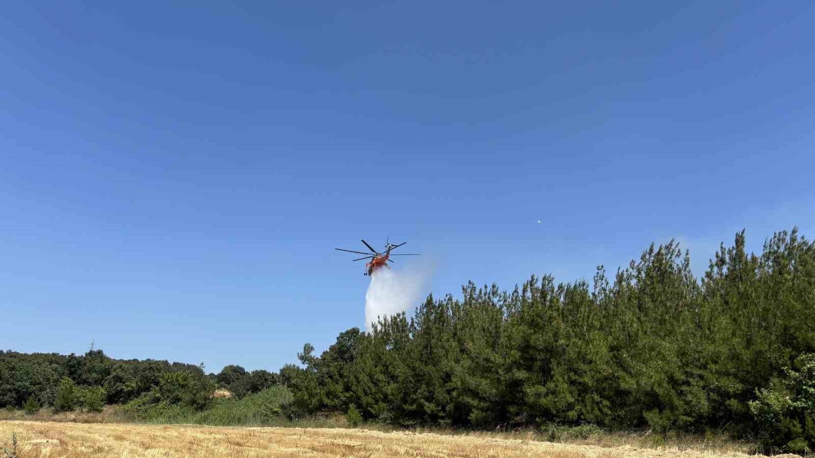 Çanakkale’de tarım arazisinde çıkan yangın kontrol altına alındı