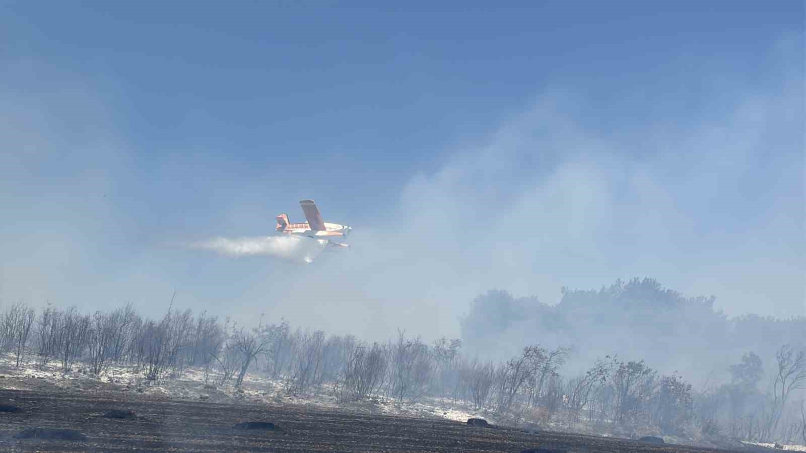 Çanakkale’de tarım arazisinde çıkan yangın kontrol altına alındı