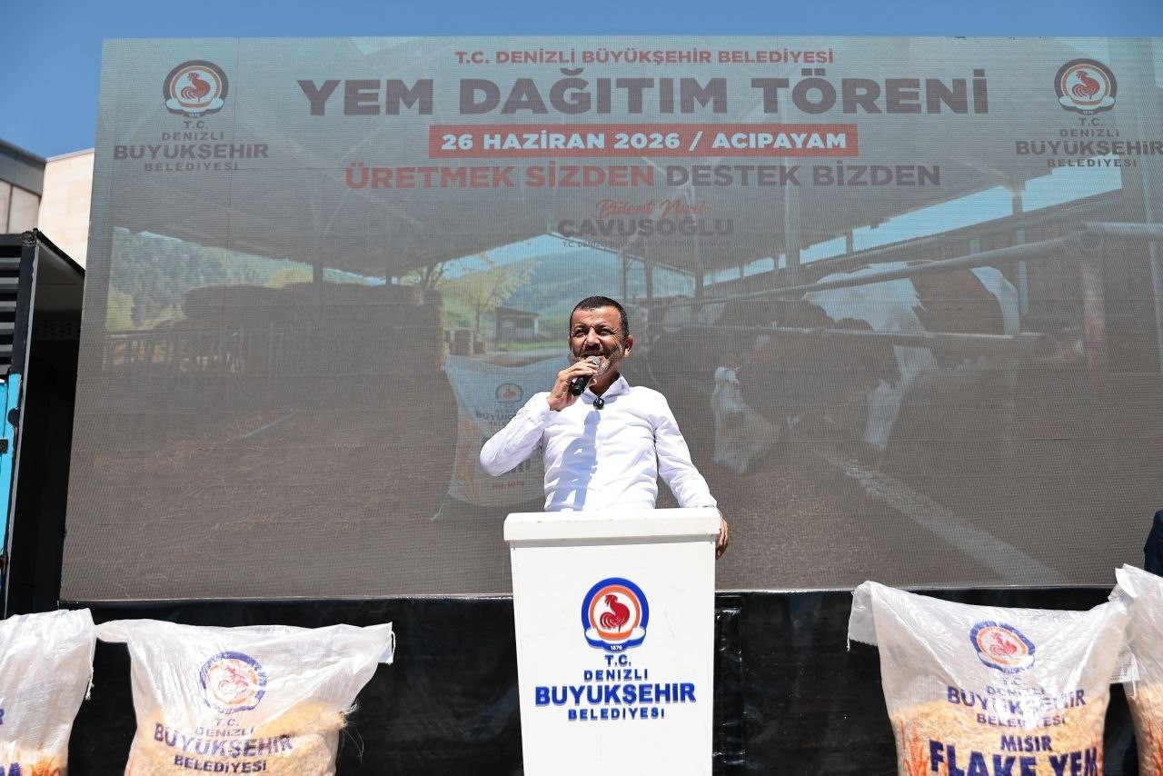 Denizli Büyükşehirin yem dağıtımında ikinci hafta başladı