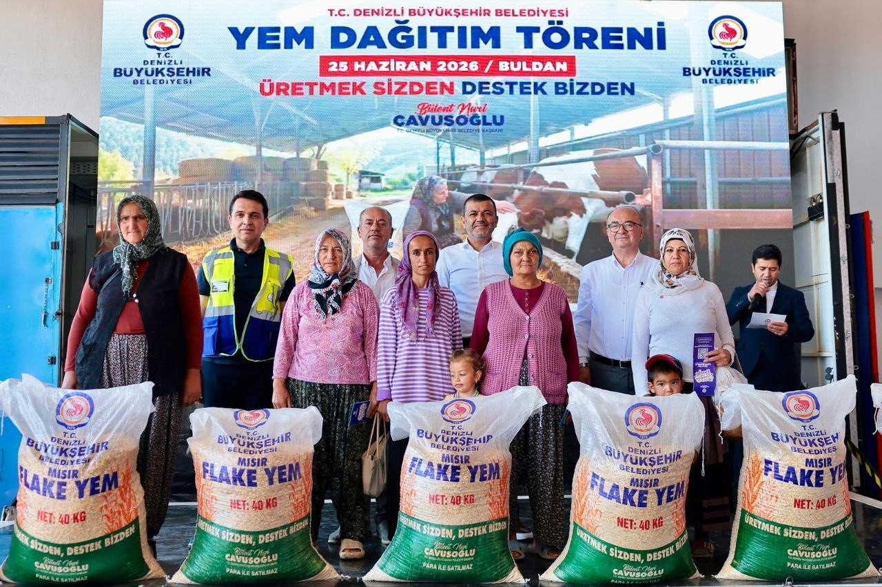 Denizli Büyükşehirin yem dağıtımında ikinci hafta başladı