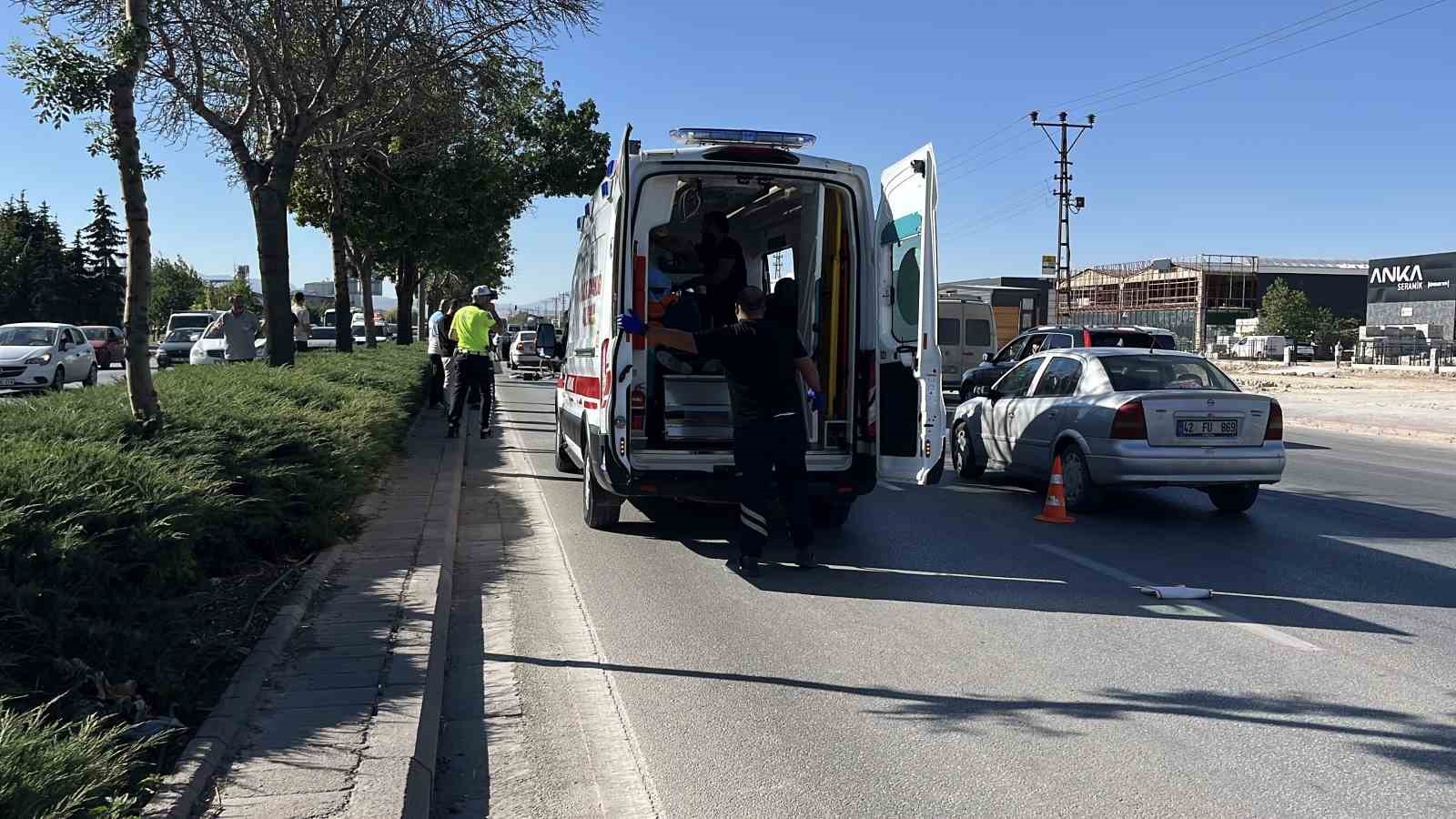 Otomobilin çarptığı bisikletli ağır yaralandı