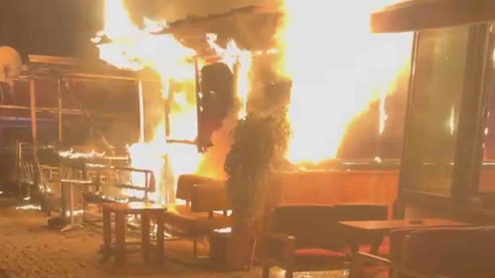 Kırıkkale’de iş yeri alev alev yandı