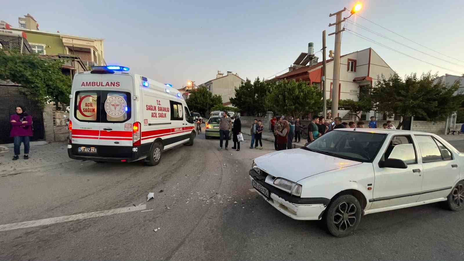 Karaman’da otomobiller çarpıştı: 1 yaralı