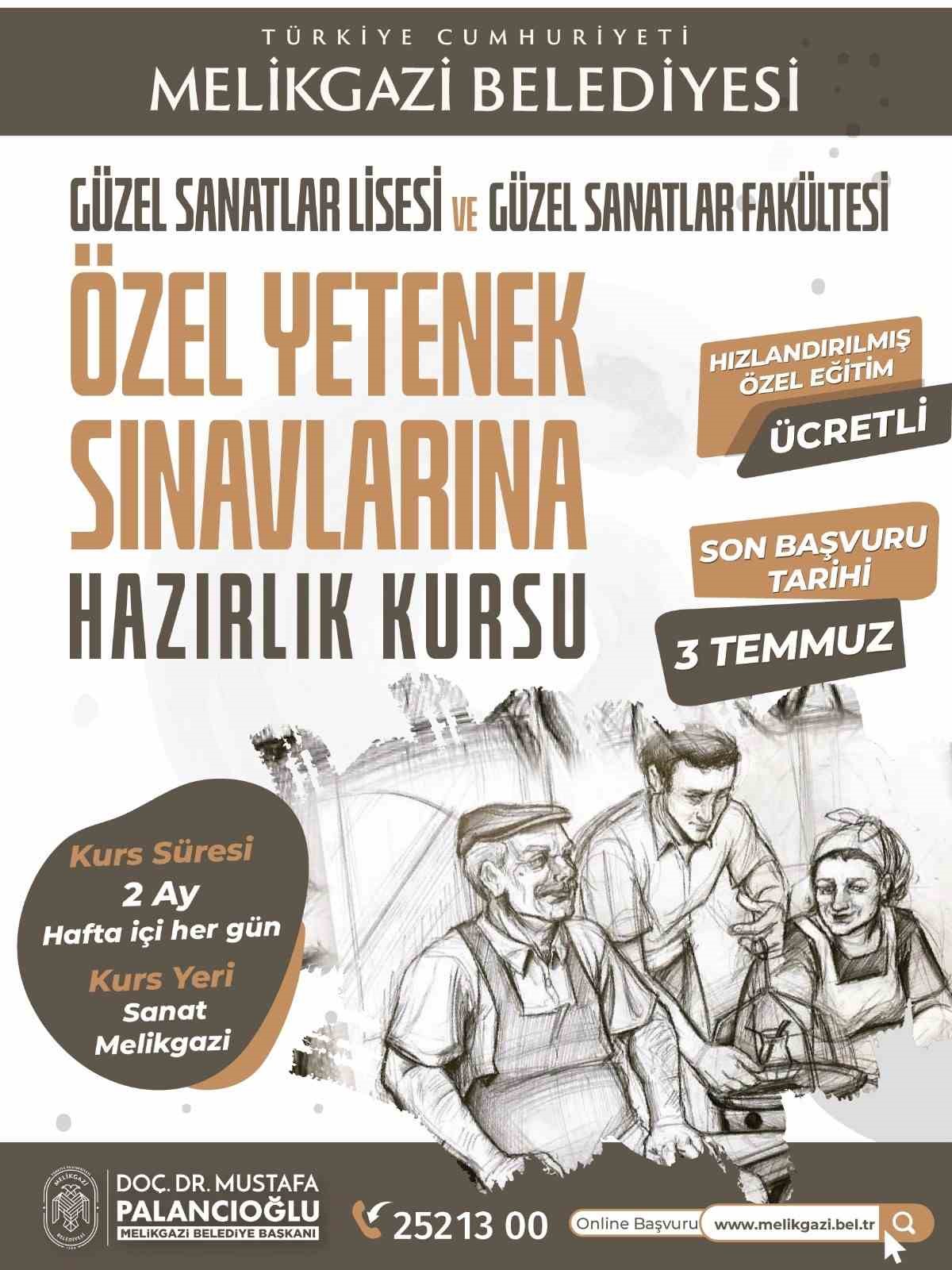 Melikgazi Belediyesi’nden geleceğin sanatçılarına büyük destek