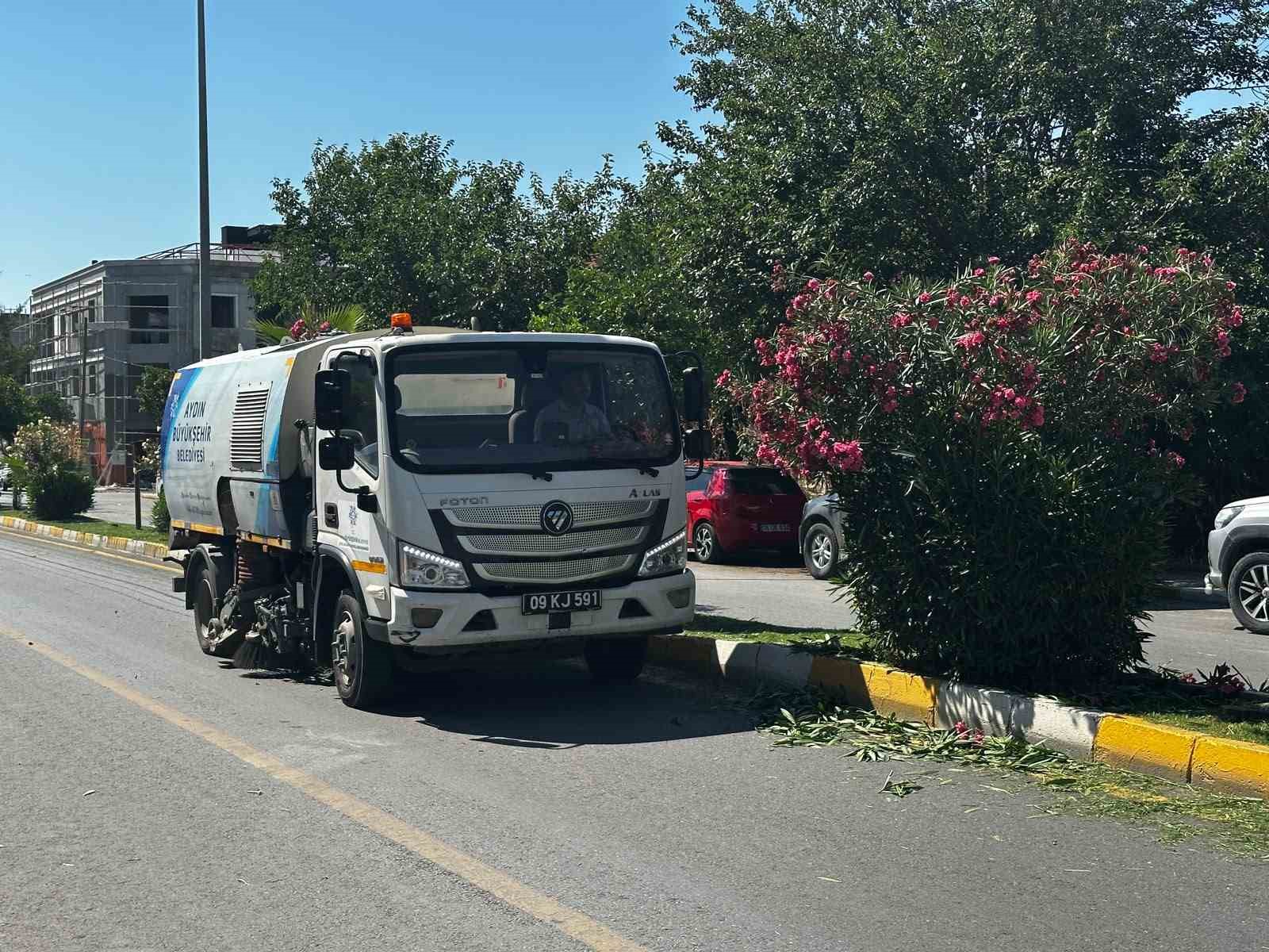 Efeler’de yeşil alanlar Büyükşehir ekipleriyle yenileniyor