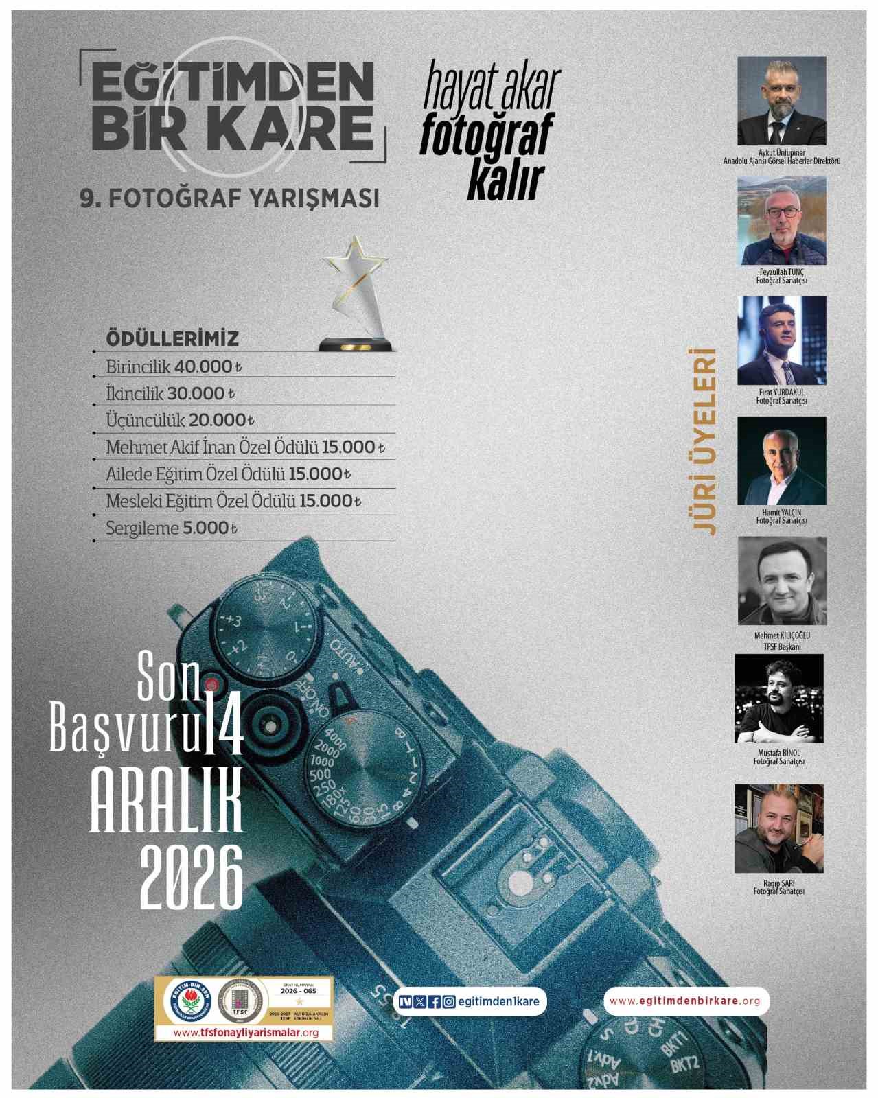 Eğitimden Bir Kare Ulusal Fotoğraf Yarışması’na başvurular başladı