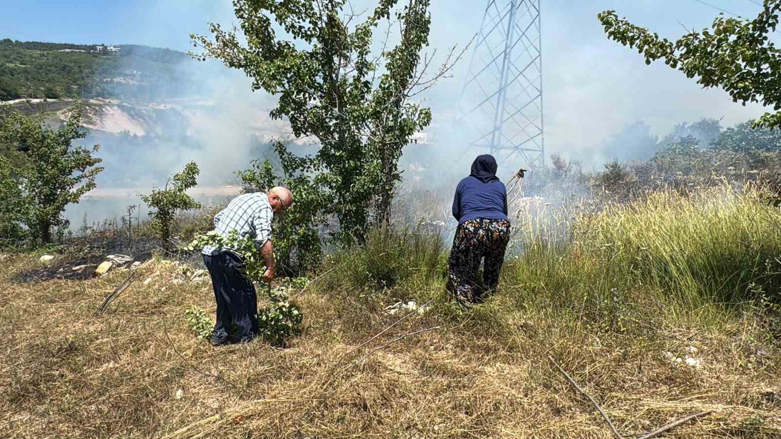 Anız yangını kontrolden çıkıp ormana sıçradı