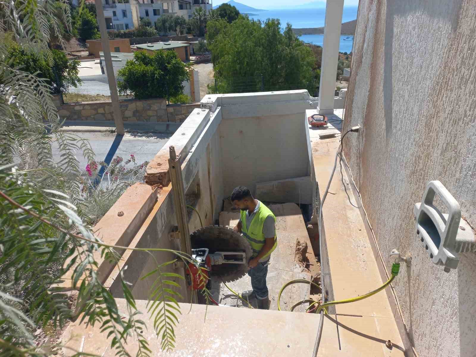Bodrum Belediyesi kaçak yapıyla mücadelesini sürdürüyor