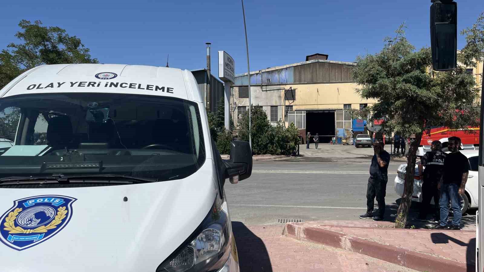 Konya’da metal fabrikasında patlama paniğe neden oldu