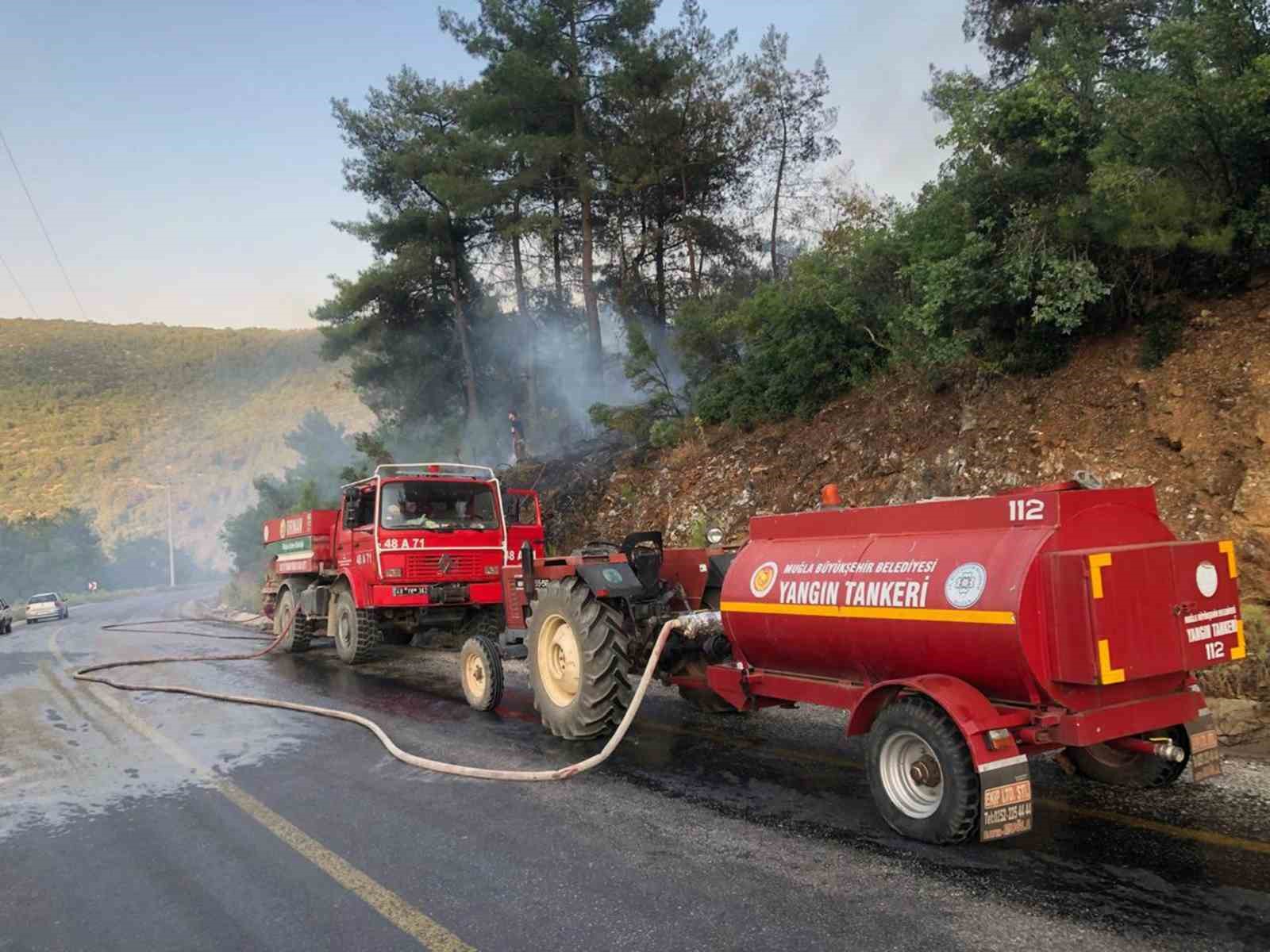 Menteşe’de orman yangını büyümeden söndürüldü