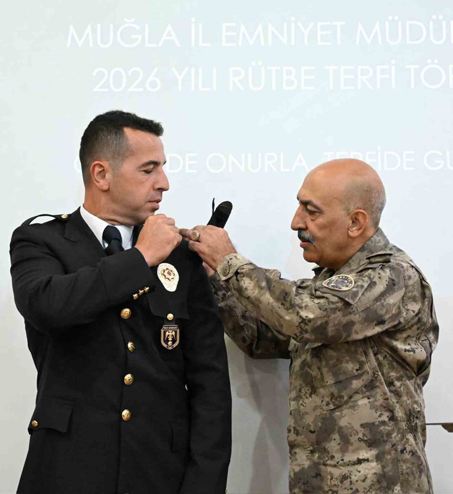 Muğla Emniyetinde rütbe terfi töreni