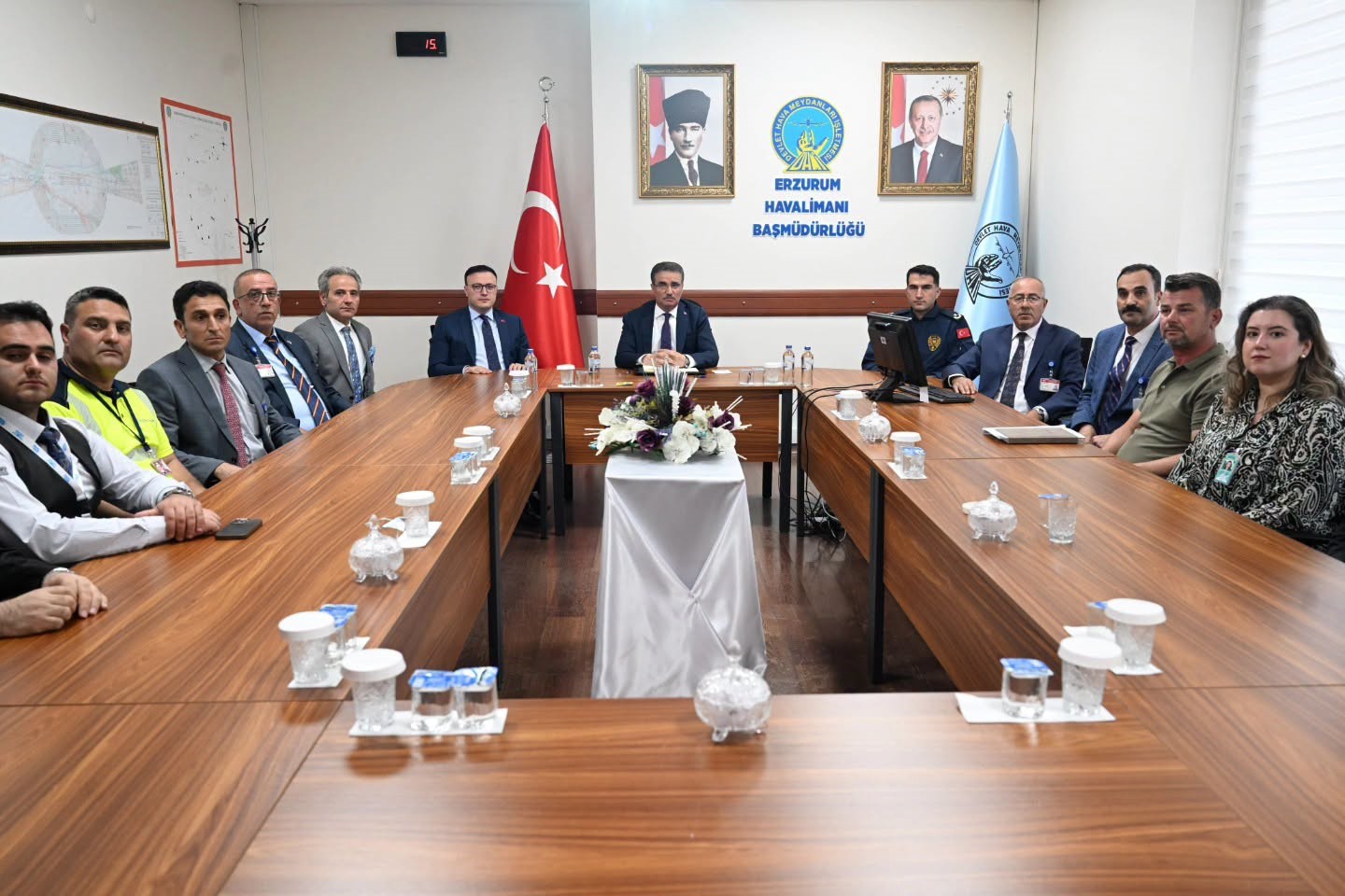 Erzurum Havalimanı’ndaki çalışmalara yerinde inceleme