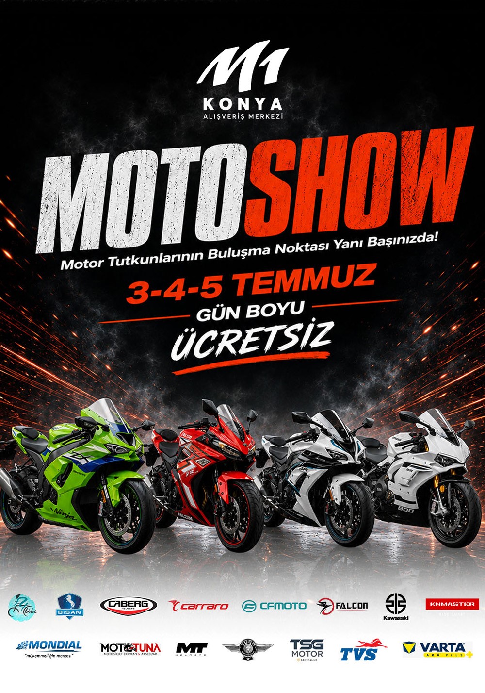 Motor tutkunları M1 Konya AVM’de buluşuyor