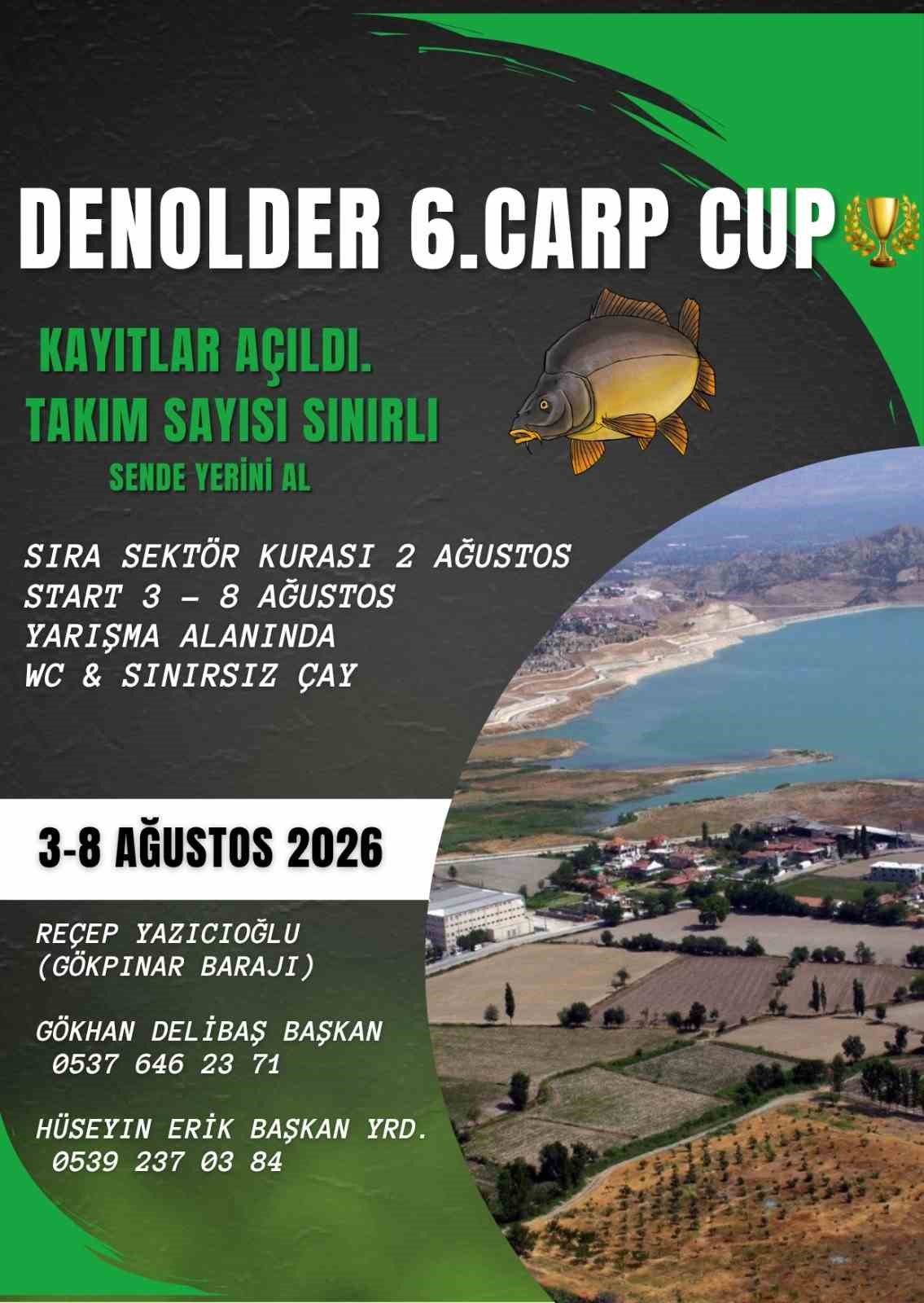 Sportif balıkçılar 6 kez Denizli’de buluşuyor