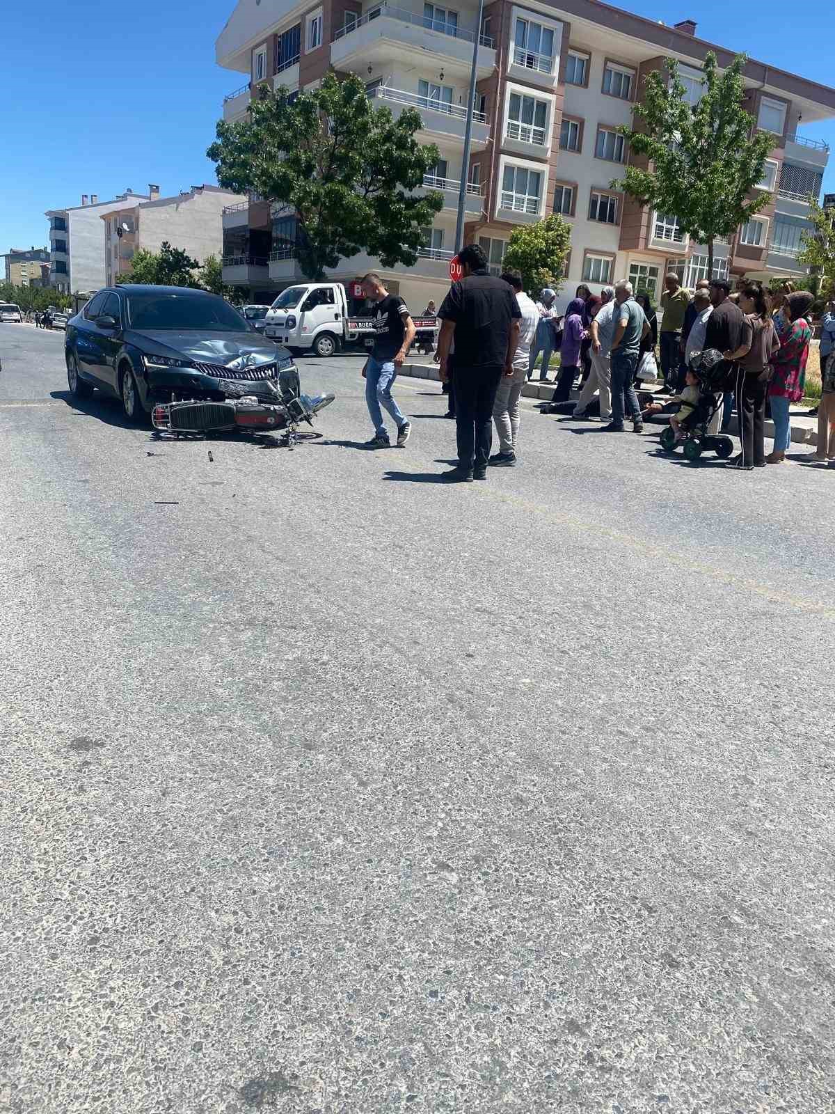 Nevşehir’de otomobil ile motorlu bisiklet çarpıştı: 1 yaralı