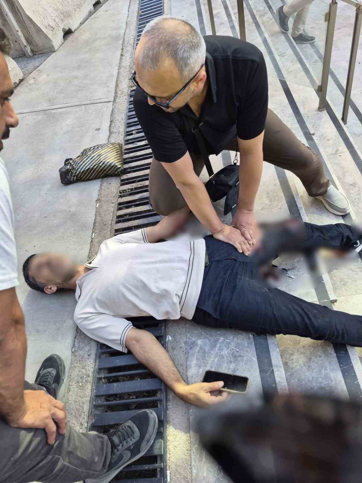 Kasklı saldırgan kovaladığı şahsı bacağından vurup kaçtı
