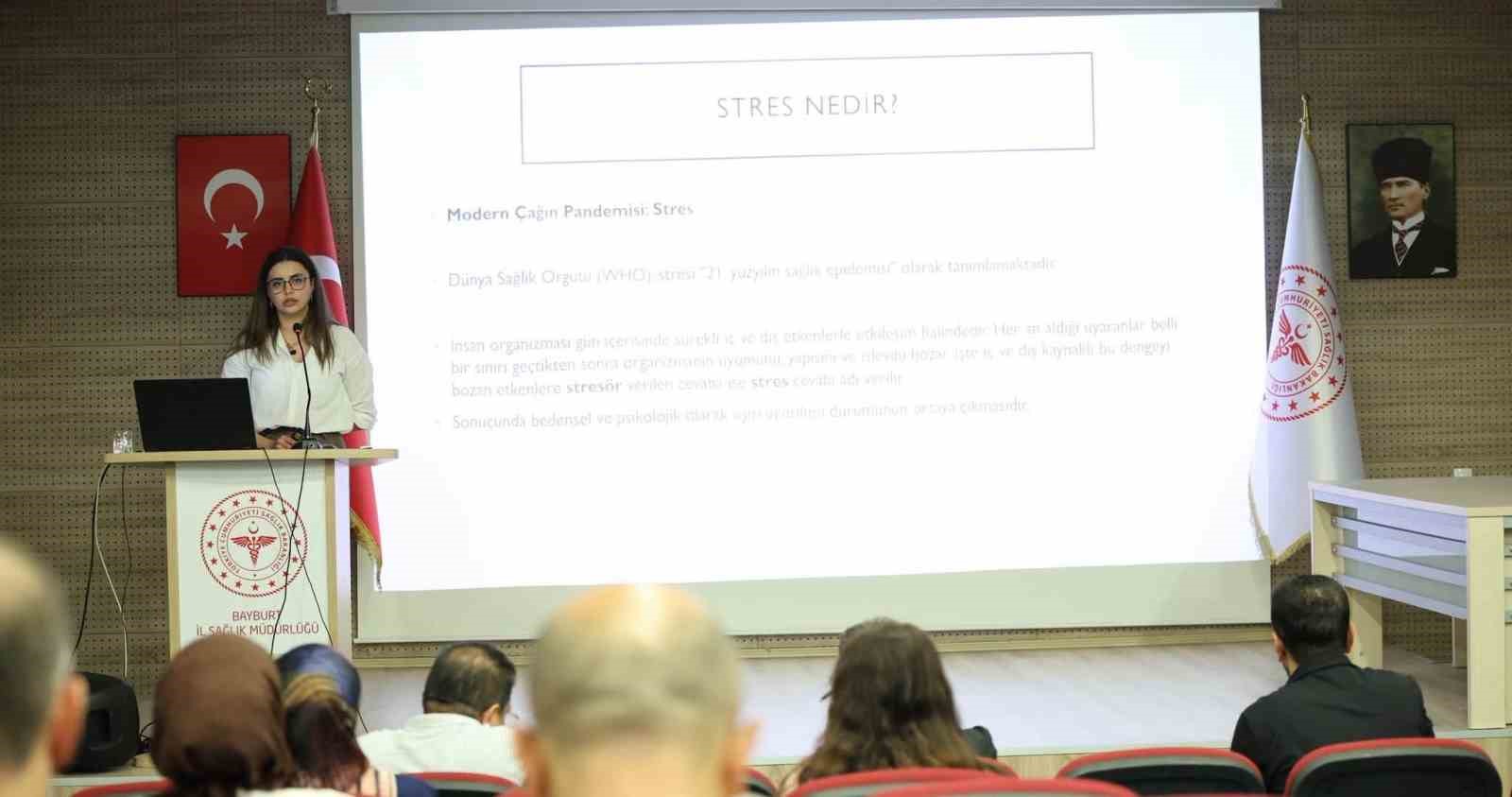 Bayburt İl Sağlık Müdürlüğünden personele stres yönetimi eğitimi