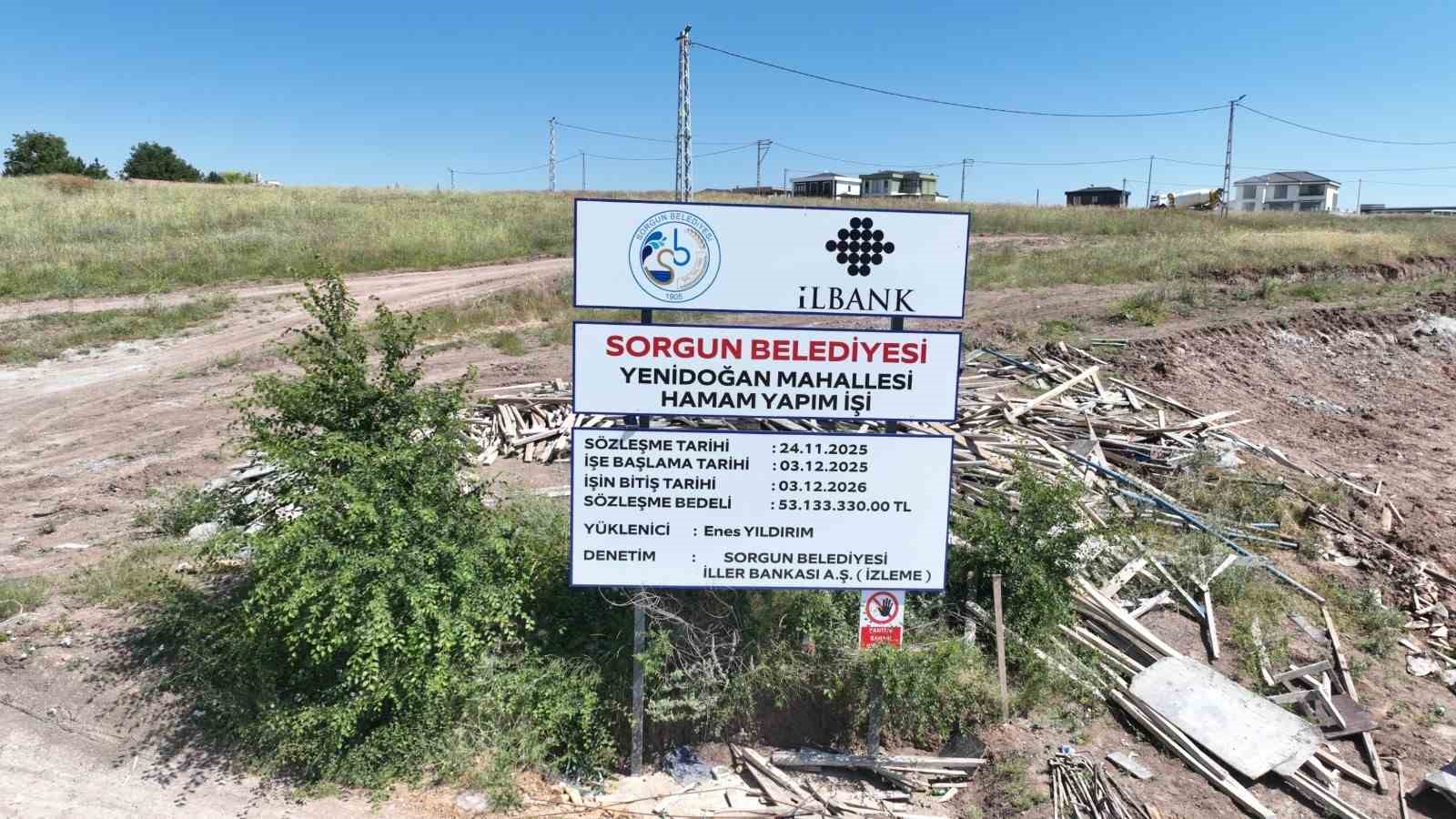 Sorgun Belediyesi Termal Hamamı’nda çalışmalar hızla devam ediyor