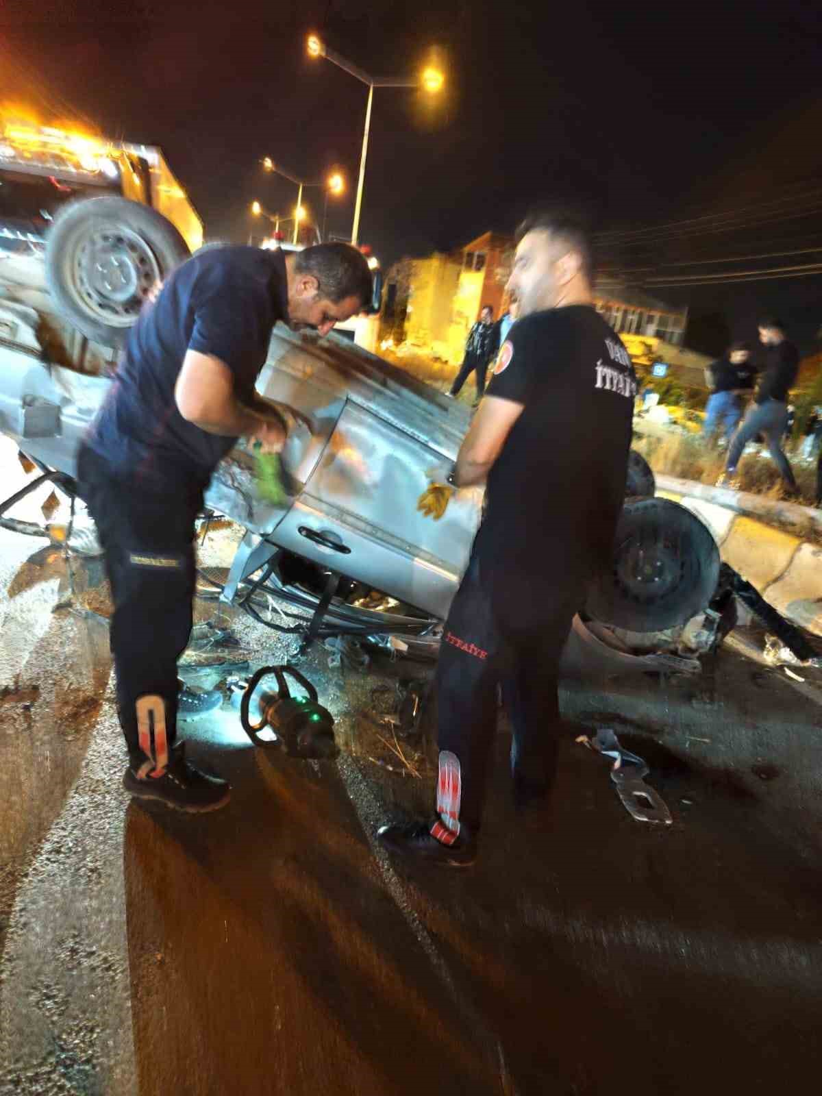 Kontrolden çıkan otomobil takla attı: 4 yaralı