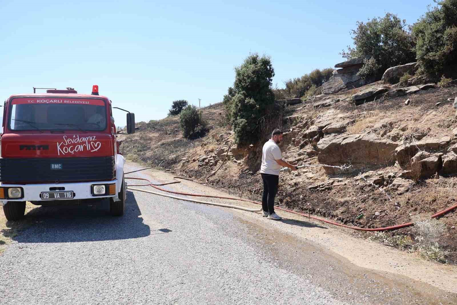 Başkan Arıcı, yangın bölgesinde incelemelerde bulundu