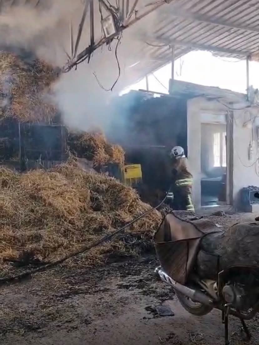 Reyhanlı’da samanlık yangını