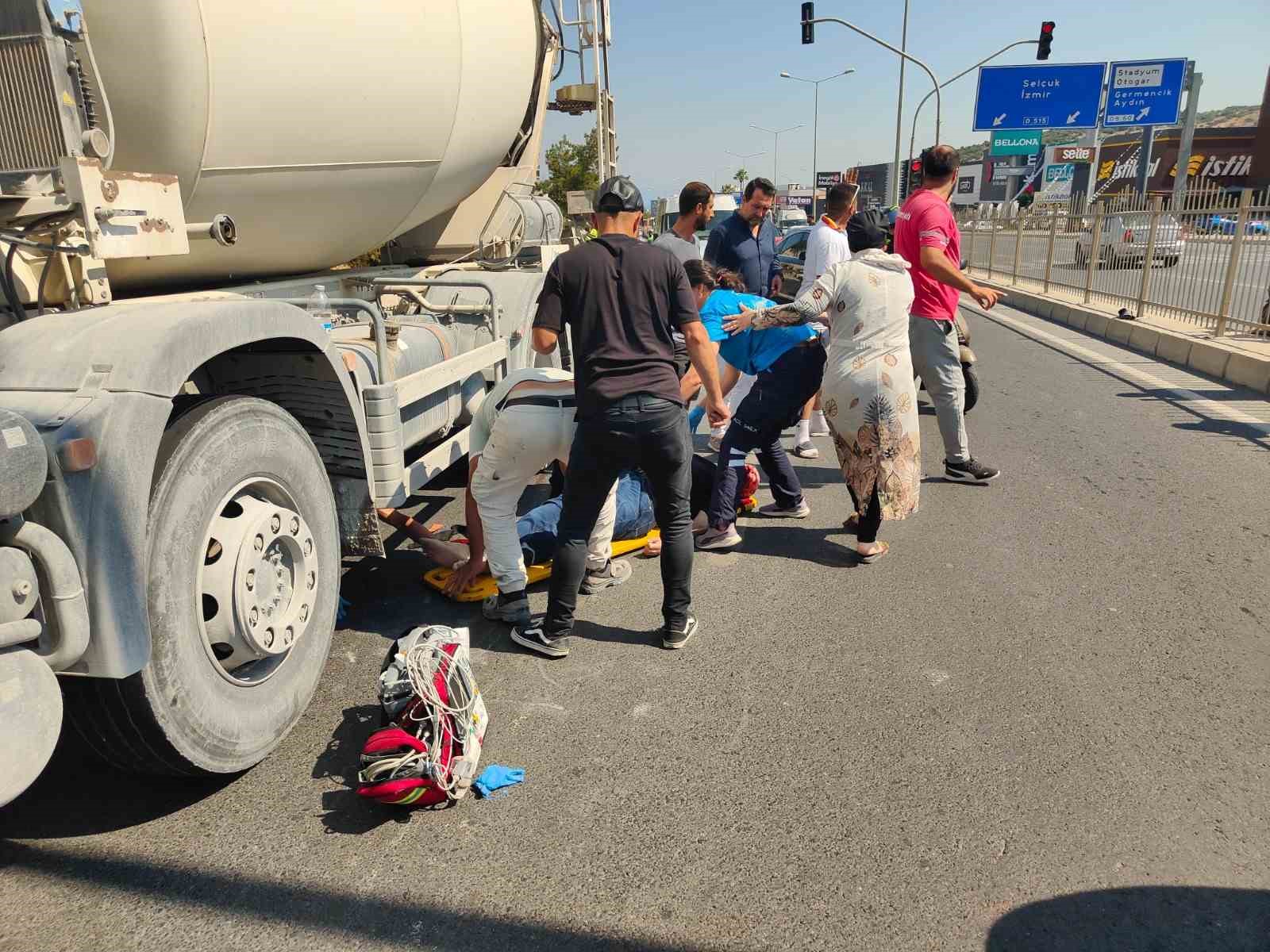 Kuşadası’nda beton mikserinin çarptığı yaya hayatını kaybetti