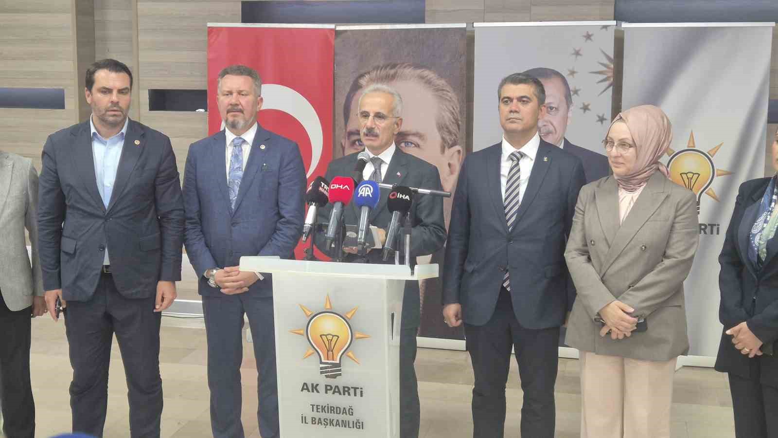 Bakan Uraloğlu: "Tekirdağ küresel lojistiğin en önemli merkezlerinden biri olacak"
