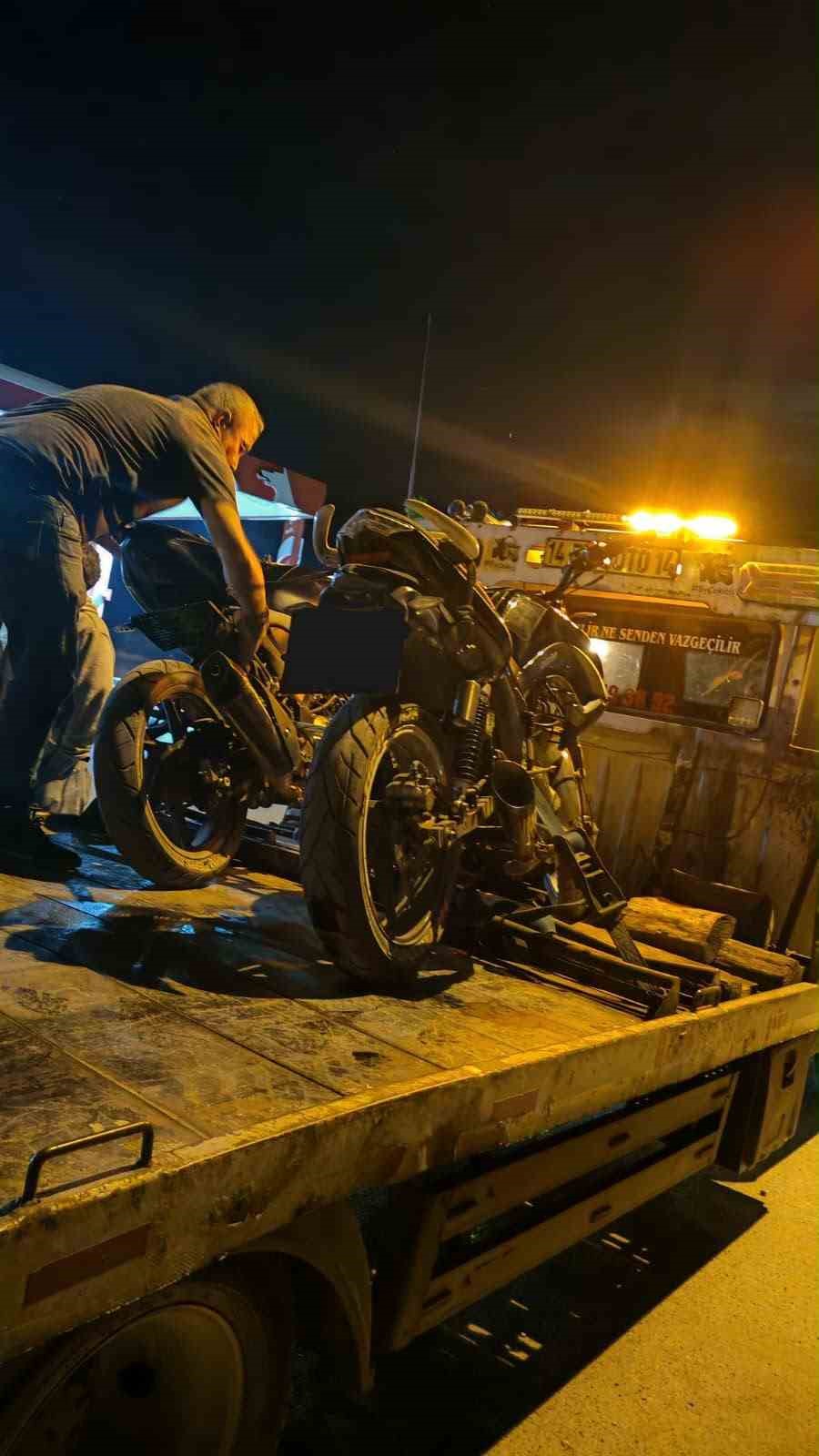 Mudurnu’da kural tanımaz motosikletlilere geçit yok: 2 araç trafikten men edildi