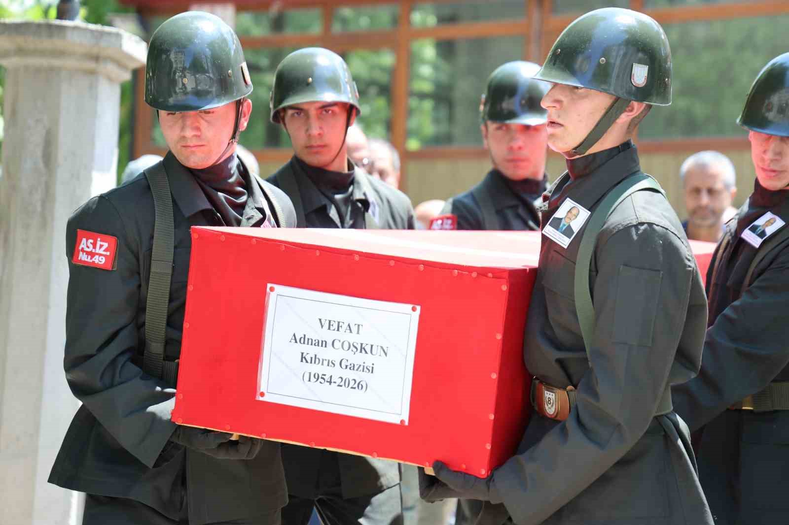 Kıbrıs Gazisi Adnan Coşkun son yolculuğuna uğurlandı
