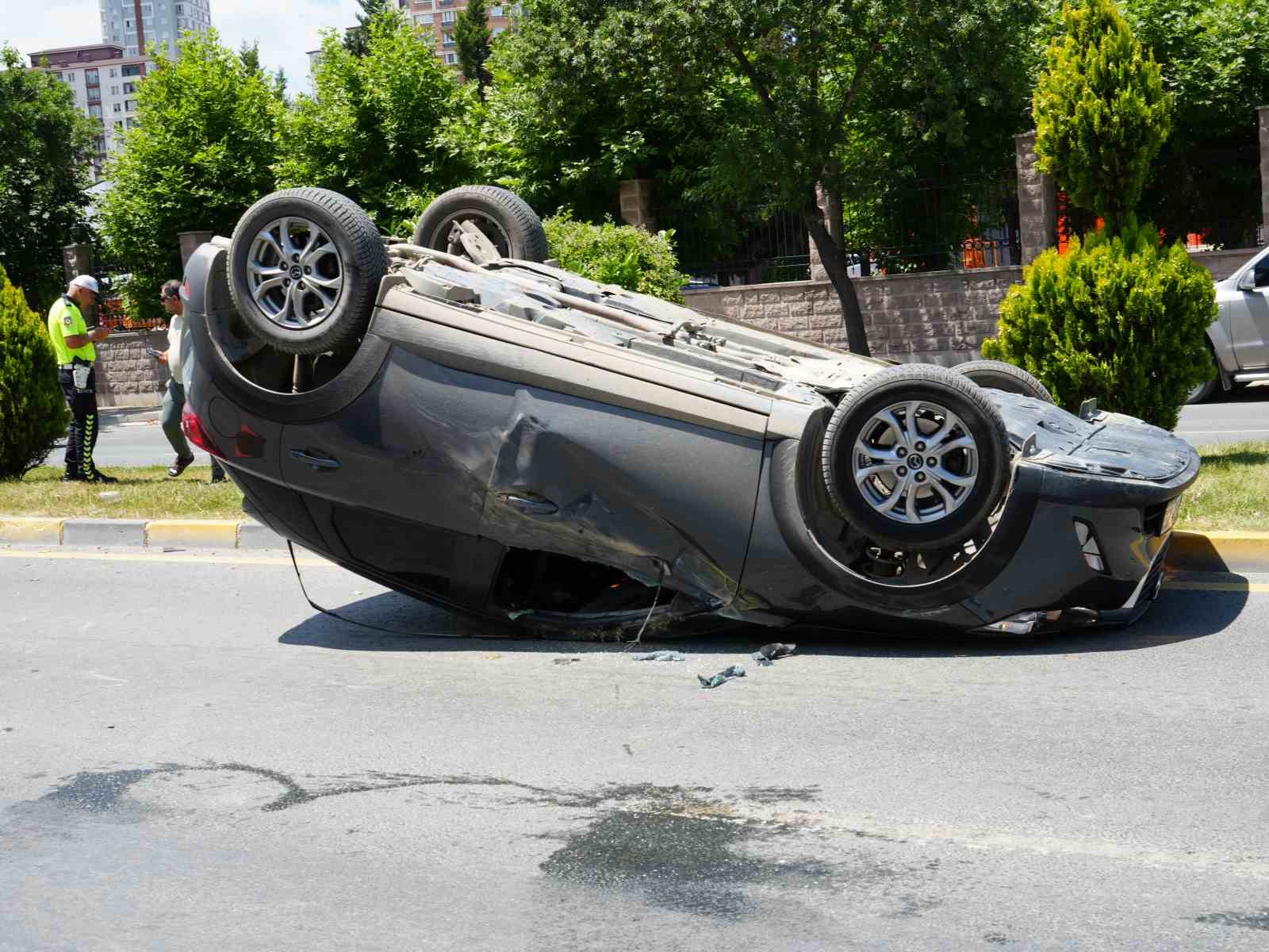 Kastamonu’da otomobil takla attı: 1 yaralı