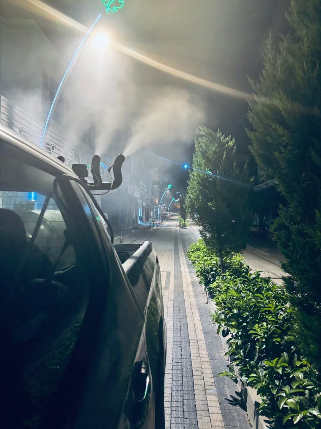 Germencik’te gece ilaçlaması sürüyor
