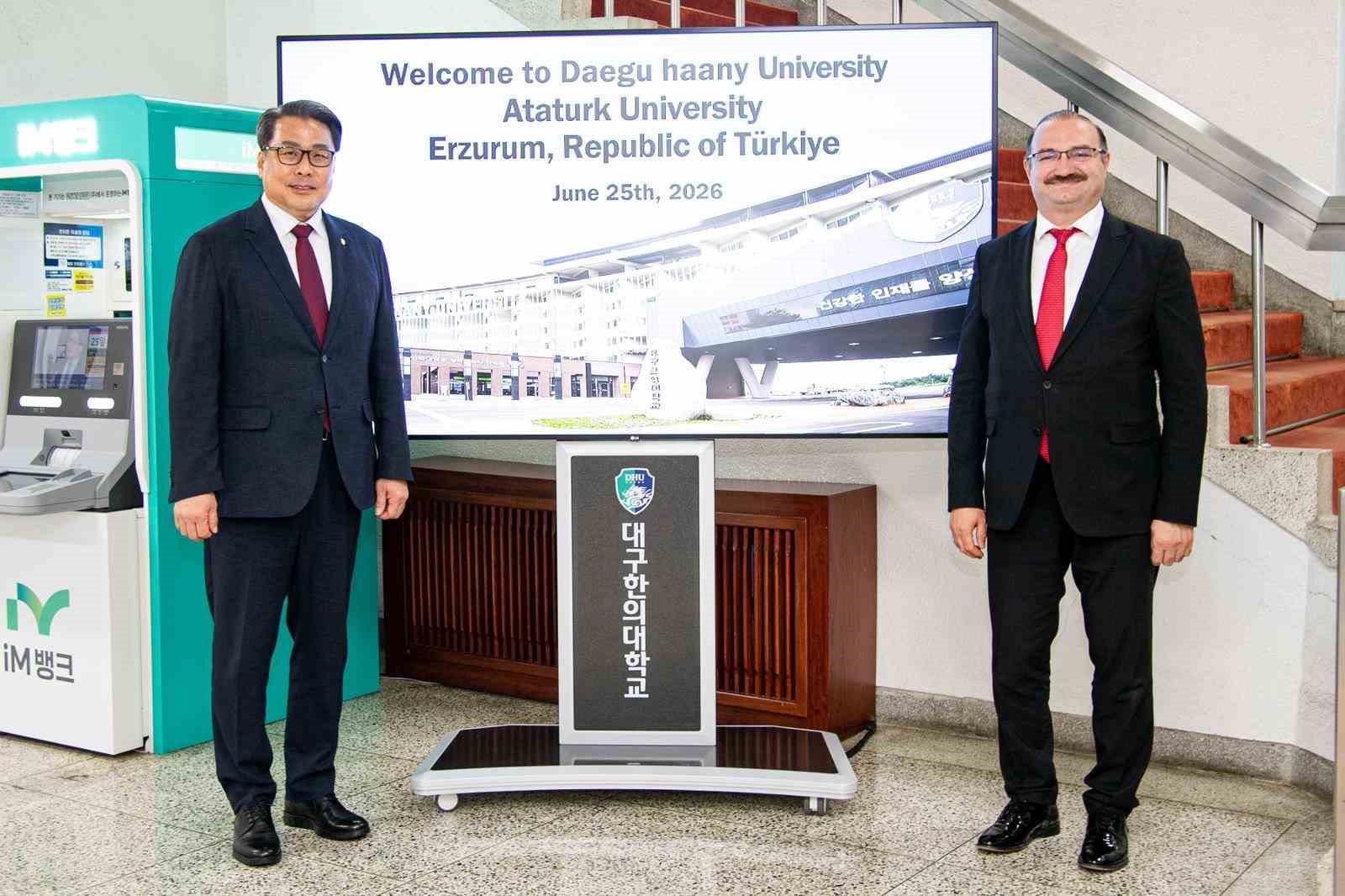 Atatürk Üniversitesi ile Daegu Haany Üniversitesi arasında akademik iş birliği anlaşması imzalandı