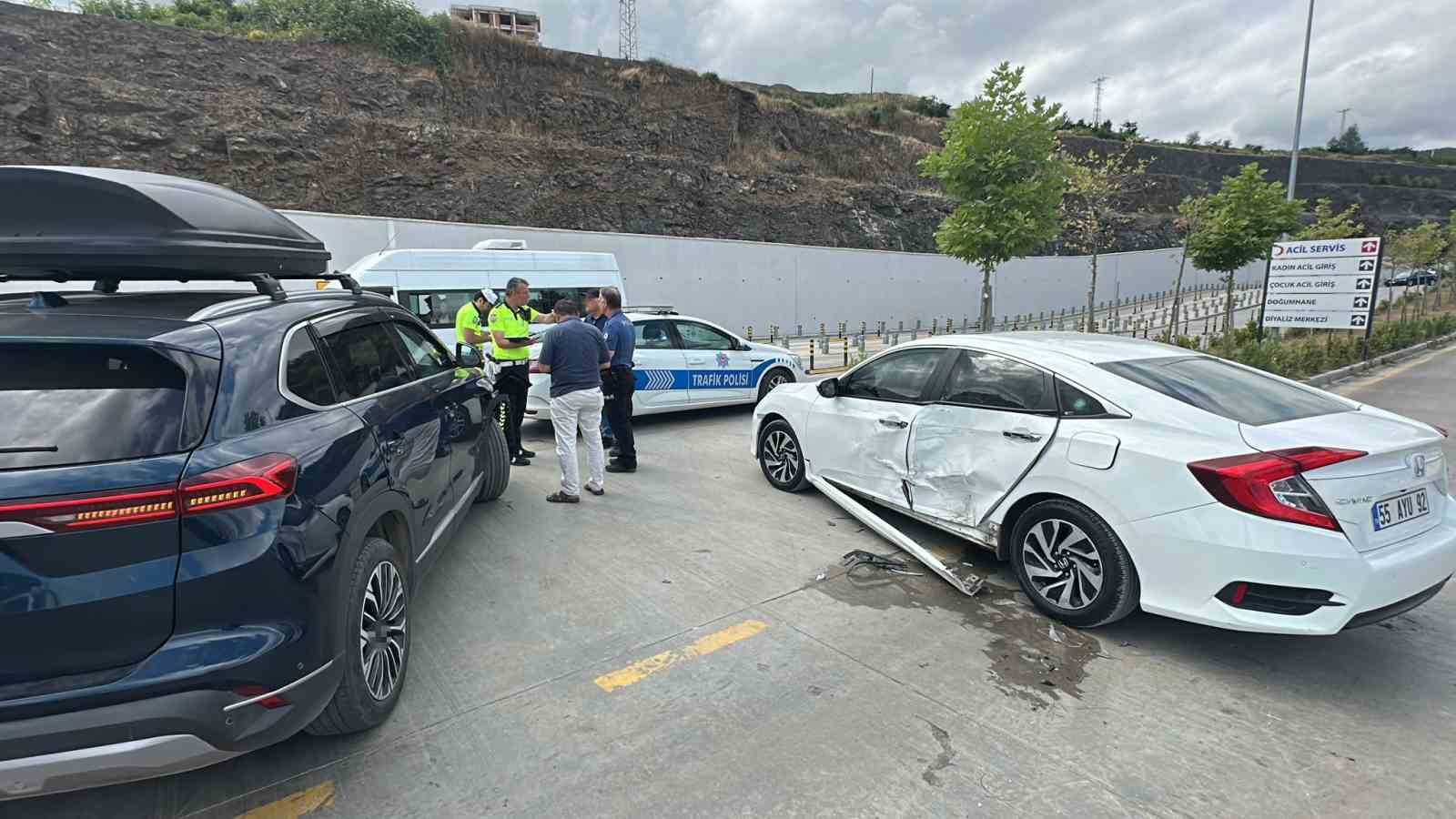 Samsun Şehir Hastanesi yerleşkesinde kaza: 1 yaralı