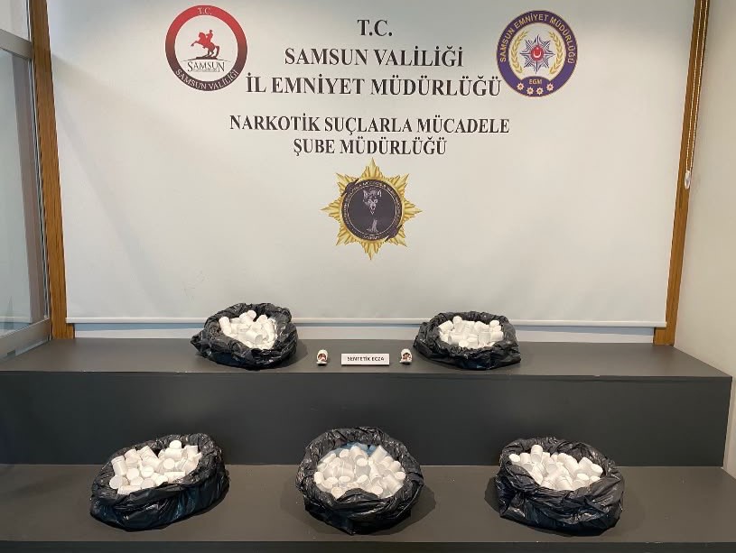 Samsun’da 38 bin uyuşturucu ecza ele geçirildi: 3 gözaltı