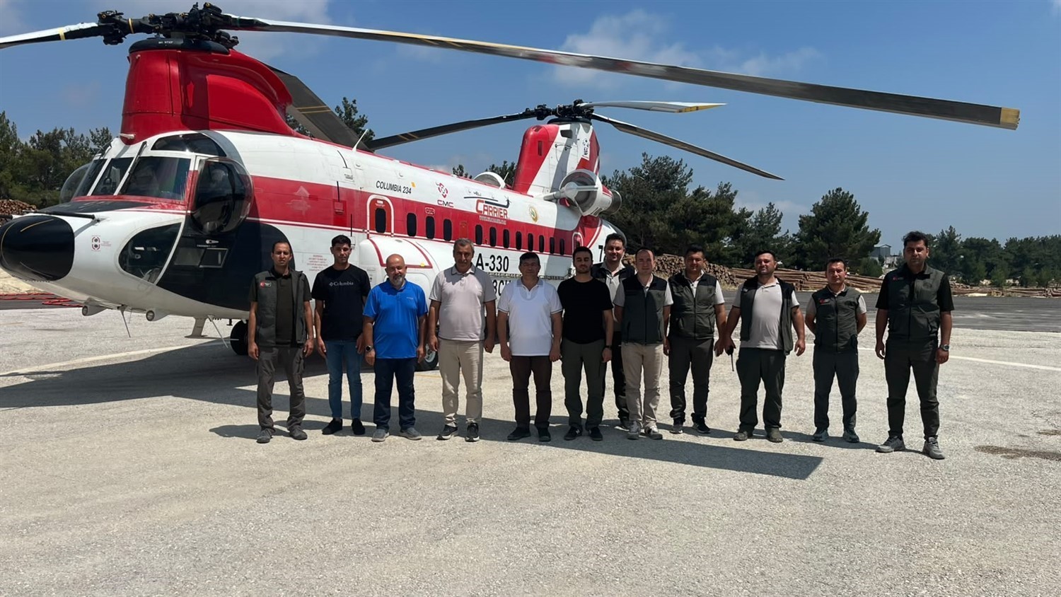 Mersin’de yangın ekibinin çalışmaları yerinde incelendi