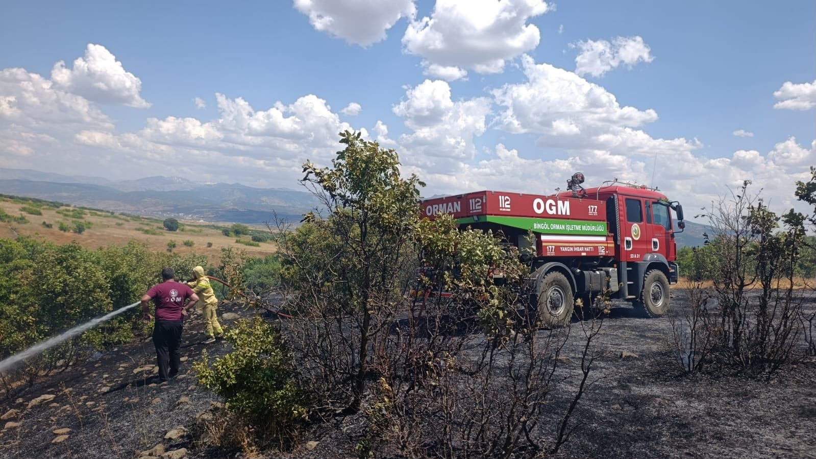 Bingöl’de orman yangını büyümeden söndürüldü